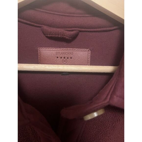 BlankNYC Fleece Jacket Shirt Shacket Burgundy Wine Red Size Medium Cozy Soft - Picture 2 of 16